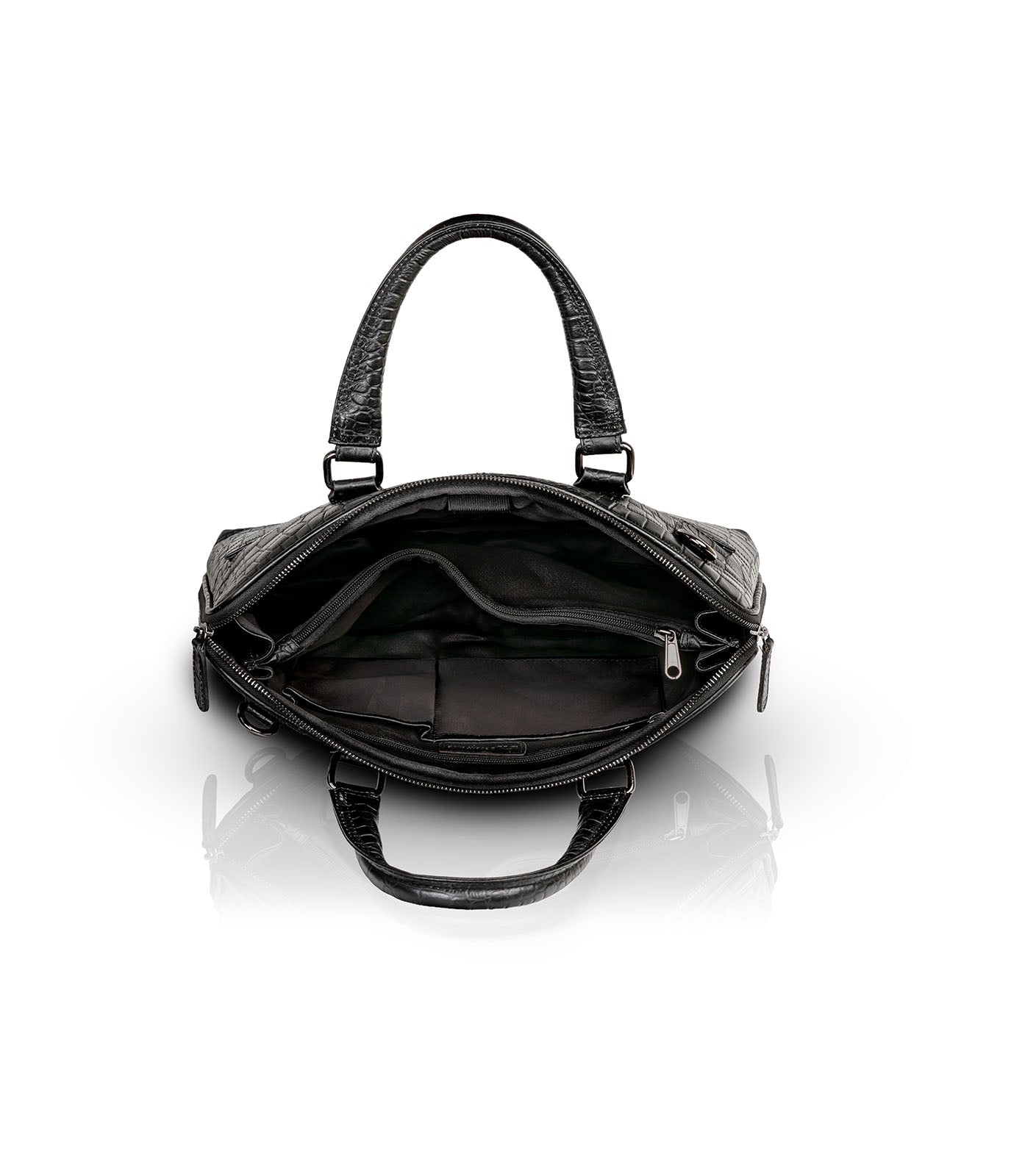 Black Croco Laptop Bag