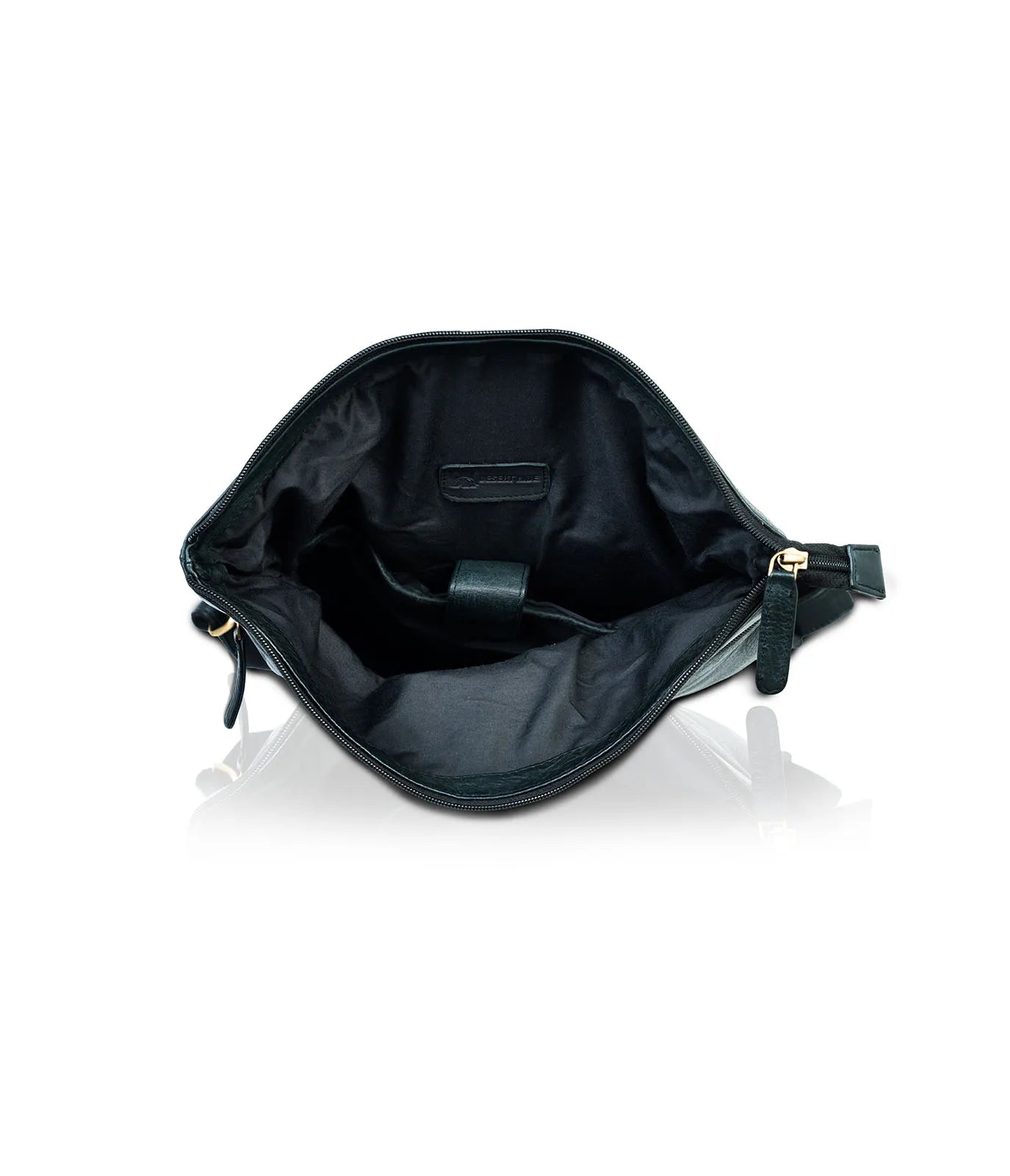 Black Washed Leather Backpack