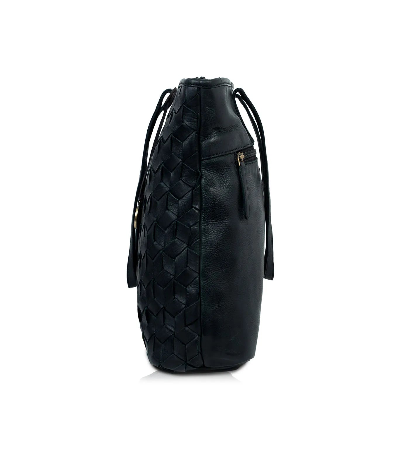 Black Washed Premium Leather Tote Bag