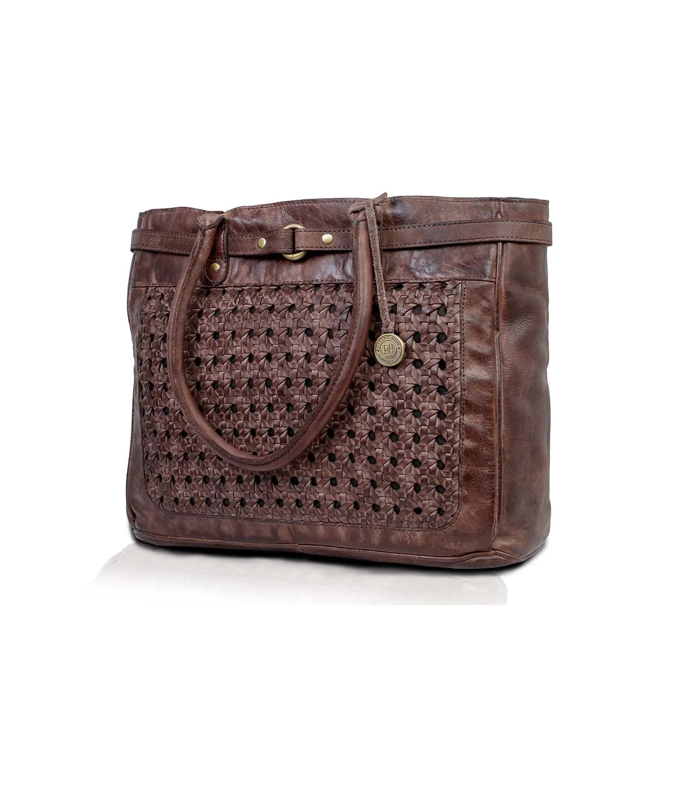 Brown Washed Premium Leather Tote Bag