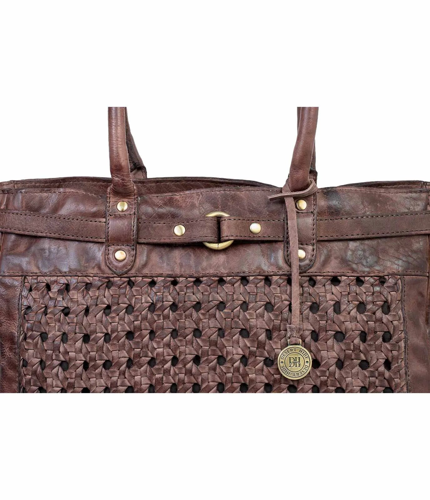 Brown Washed Premium Leather Tote Bag